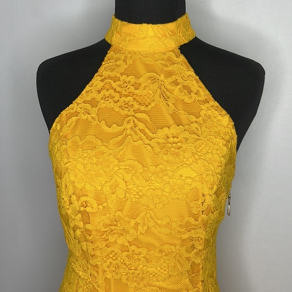 𝅺NBD X NAVEN lace halter neck open back mini dress - Picture 3 of 11
